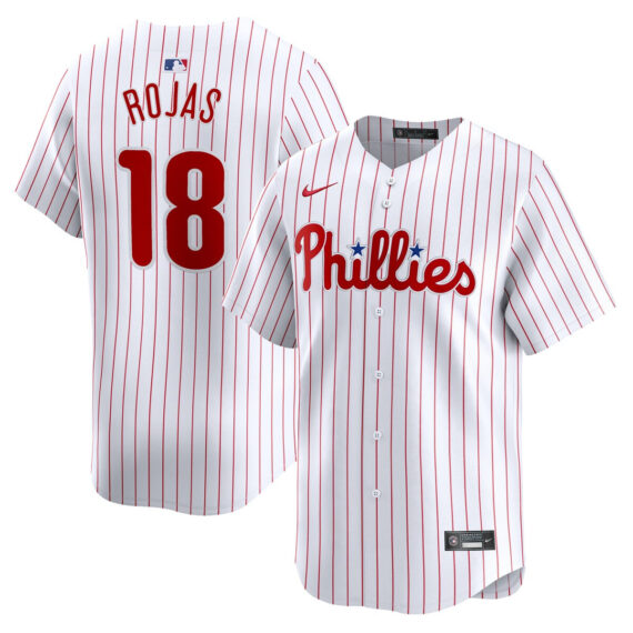 Philadelphia Phillies #18 Rojas White Jersey