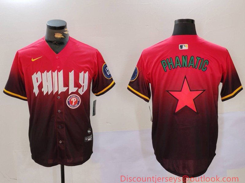 Men's Philadelphia Phillies Phanatic Red City Connect Limited Stitched Jersey 1