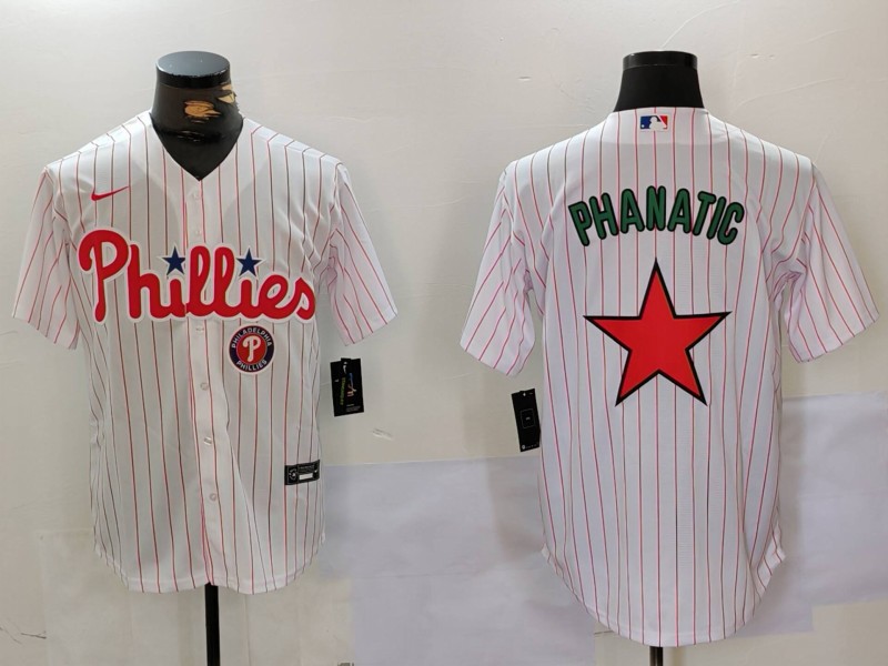 Men's Philadelphia Phillies Phanatic White Red Cool Base Stitched Jersey 5