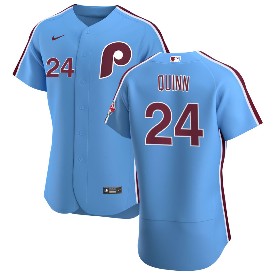 Philadelphia Phillies #24 Roman Quinn Men's Nike Light Blue Alternate 2020 Authentic Player MLB Jersey