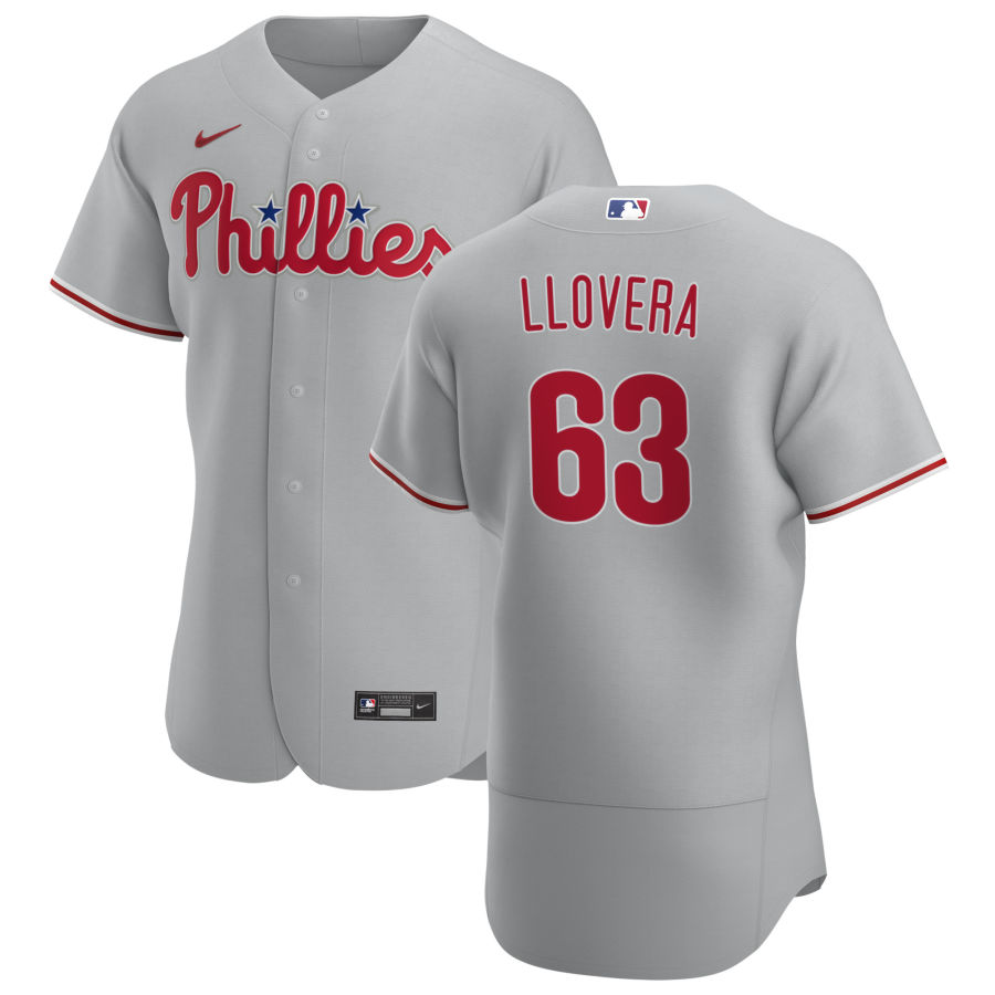 Philadelphia Phillies #63 Mauricio Llovera Men's Nike Gray Road 2020 Authentic Player MLB Jersey