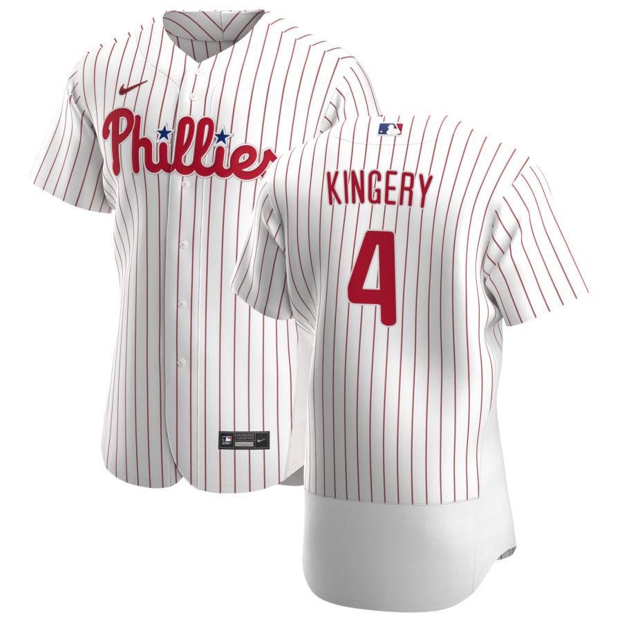 Philadelphia Phillies #4 Scott Kingery Men's Nike White Home 2020 Authentic Player MLB Jersey