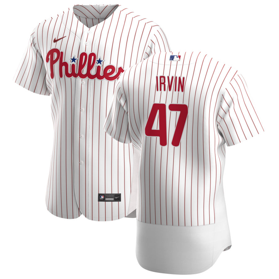 Philadelphia Phillies #47 Cole Irvin Men's Nike White Home 2020 Authentic Player MLB Jersey