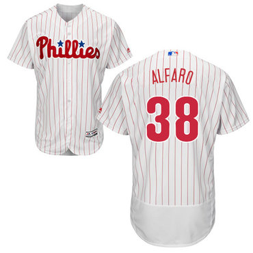 Phillies #38 Jorge Alfaro White(Red Strip) Flexbase Authentic Collection Stitched Baseball Jersey