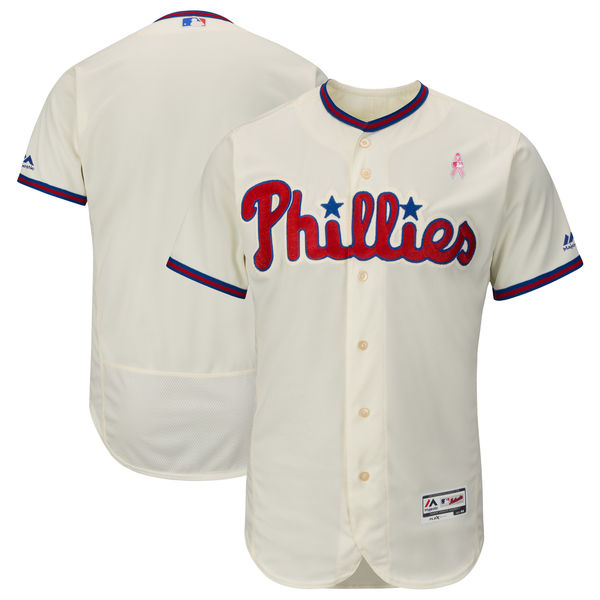 Phillies Blank Cream 2018 Mother's Day Flexbase Jersey