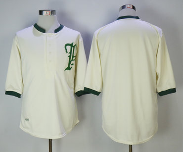 Phillies Blank Cream 1910 Mitchell & Ness Throwback Jersey