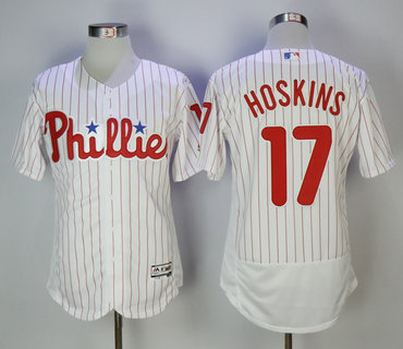 Phillies 17 Rhys Hoskins White Flexbase Jersey