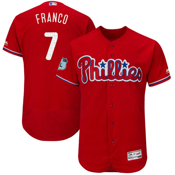 Phillies 7 Maikel Franco Red 2017 Spring Training Flexbase Jersey