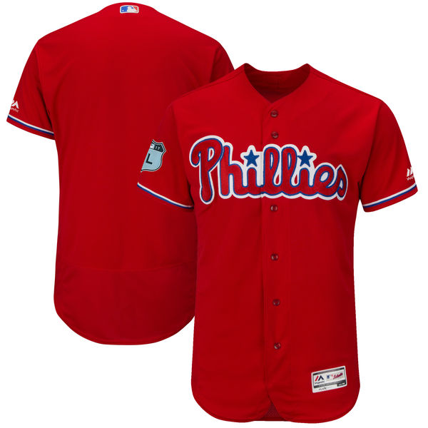 Phillies Blank Red 2017 Spring Training Flexbase Jersey