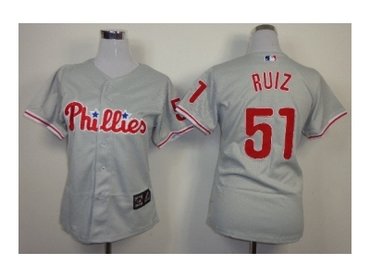 women mlb jerseys philadelphia phillies #51 ruiz grey