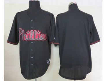 mlb jerseys philadelphia phillies blank black(fashion)