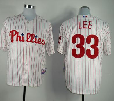 MLB Philadelphia Phillies 33 Lee White Jerseys