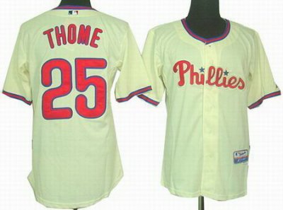 Philadelphia Phillies #25 Jim Thome cream Jersey