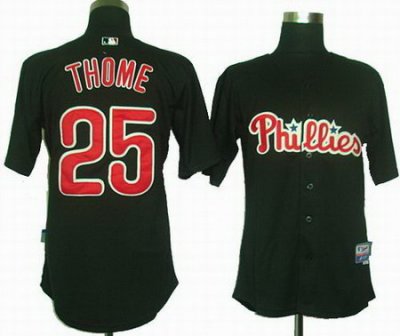 Philadelphia Phillies #25 Jim Thome black Jersey