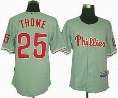 Philadelphia Phillies #25 Jim Thome grey Jersey