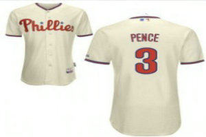 Philadelphia Phillies 3 Hunter Pence Jersey Cream