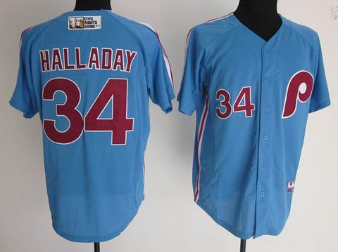 mlb philadelphia phillies 34 halladay blue