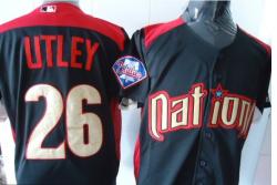 MLB Philadelphia Phillies 26# Utley 2011 All-star BP Black jerseys