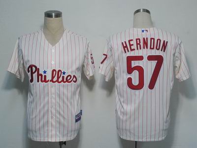 Philadephia Phillies 57 Herndon red strip Cool Base