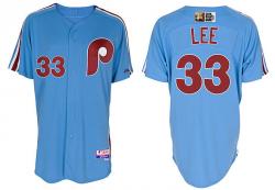 MLB Philadelphia Phillies #33 Lee Blue jerseys