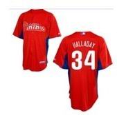 Philadephia Phillis 34 Halladay 2011 red Jerseys