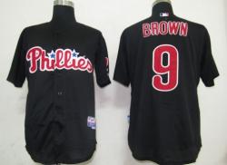 MLB Philadephia Phillis 9# Brown Black Jerseys