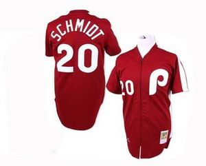 Philadelphia Phillies 20 MIKE SCHMIDT throwback jerseys red