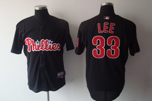 Philadelphia Phillies 33 Cliff lee black jerseys