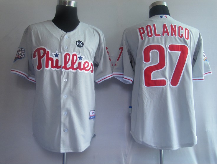 Philadephia Phillis 27# Polanco Grey jerseys