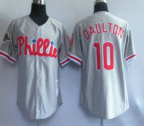 MLB Jersey Philadelphia Phillies 10# Daulton Grey M&N