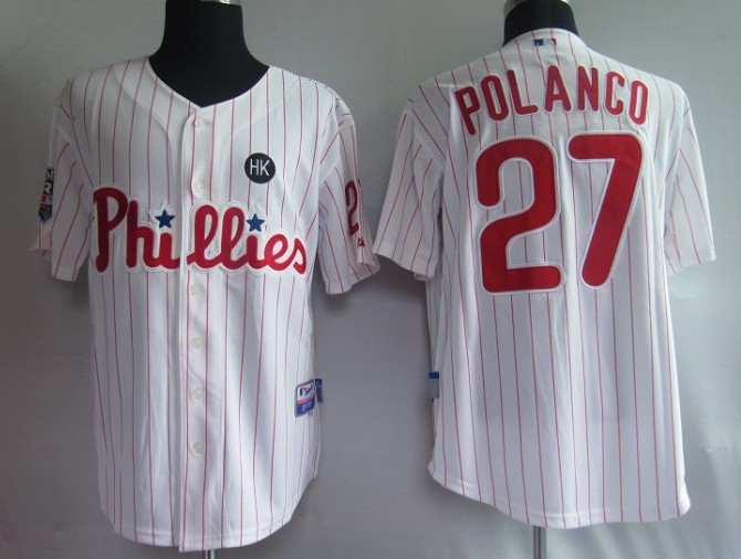 Philadephia Phillis 27# Polanco White (red strip)