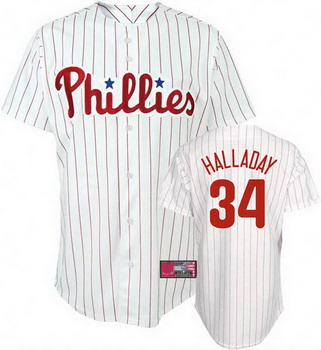 Roy Halladay Jersey White 34 Philadelphia Phillies Jersey Cool base