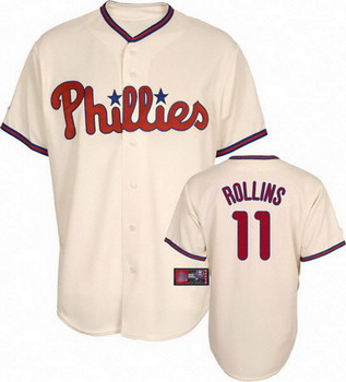 2010 Alternate Ivory 11 Philadelphia Phillies Jersey