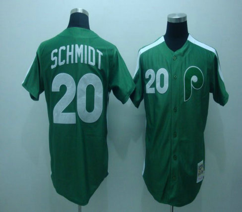 MLB Jersey Philadelphia Phillies 20 SCHMIDT GreenM&N