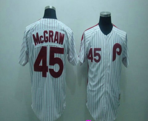 Philadelphia Phillies #45 MCGRAW white (red strip)