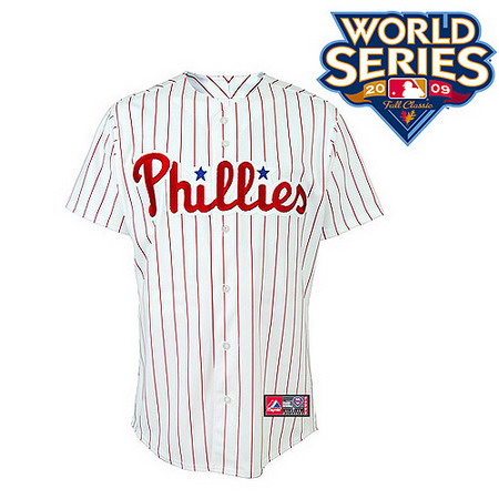 Philadelphia Phillies Blank Jersey with 2009 World Series Patch