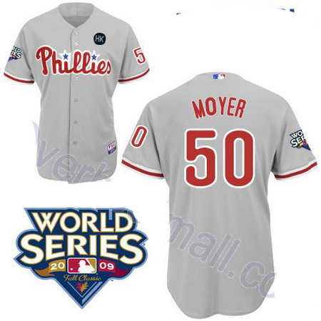 Philadelphia Phillies 50 Jamie Moyer grey jerseys