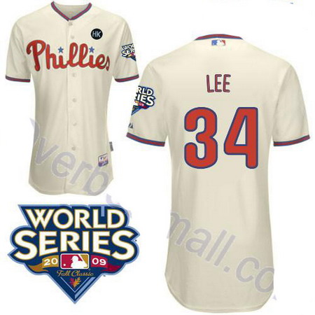 Philadelphia Phillies 34 Cliff Lee cream jerseys