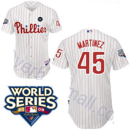 Philadelphia Phillies 45 Pedro Martinez white jerseys