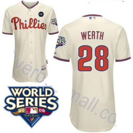 Philadelphia Phillies 28 Jayson Werth Cream jerseys