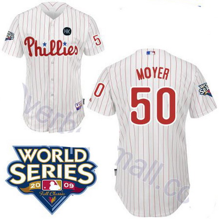 Philadelphia Phillies 50 Jamie Moyer white jerseys