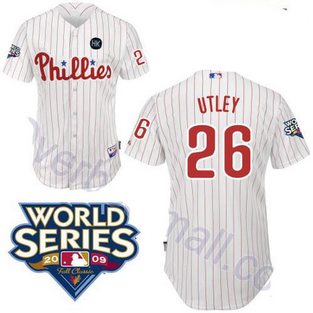 Philadelphia Phillies 26 Chase Utley White jerseys