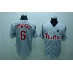 mlb philadelphia phillies #6 howard hk patch grey1