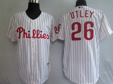 MLB Jerseys Philadephia Phillis 26 Chase Utley Pinstripe