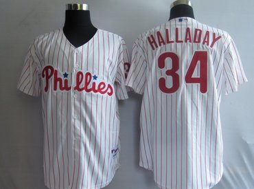 MLB Jerseys Philadephia Phillis 34# Halladay Pinstripe