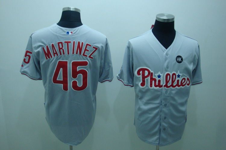 MLB Jersey Philadelphia Phillies 45 MARTINEZ grey Jersey