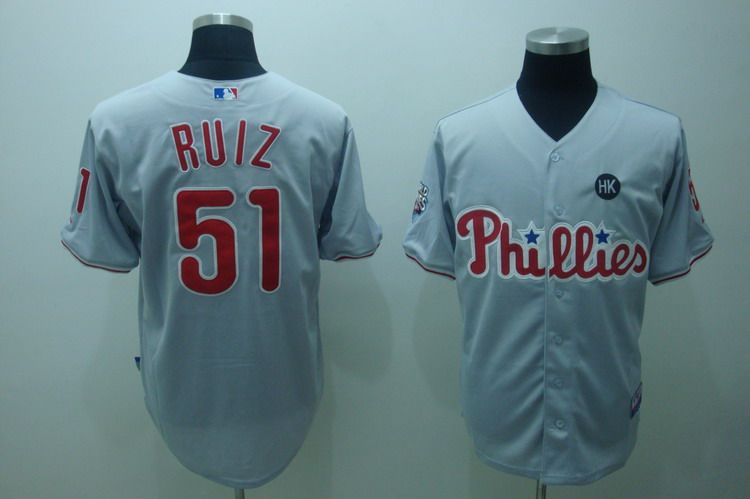 MLB Jersey Philadelphia Phillies #51 RUIZ grey Jersey