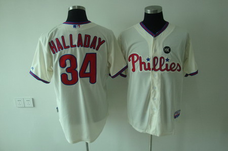 Philadelphia Phillies Roy Halladay #34 White Jerseys