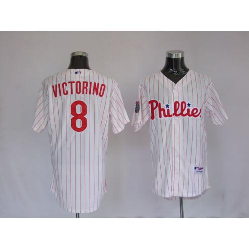 Jerseys Philadephia Phillis 8 Shane Victorino Pinstripe