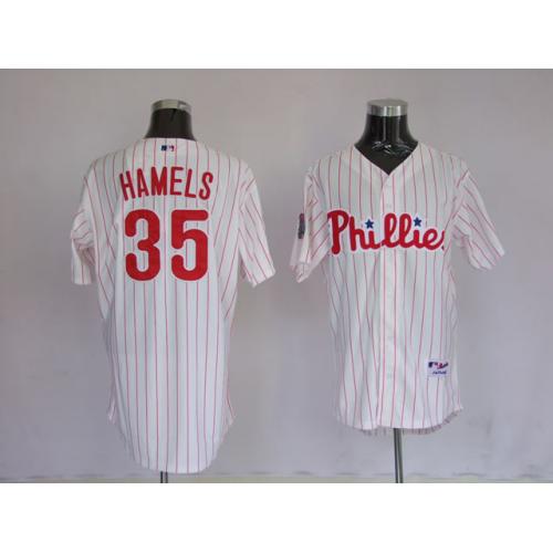 Jerseys Philadephia Phillis 35 Cole Hamels Pinstripe